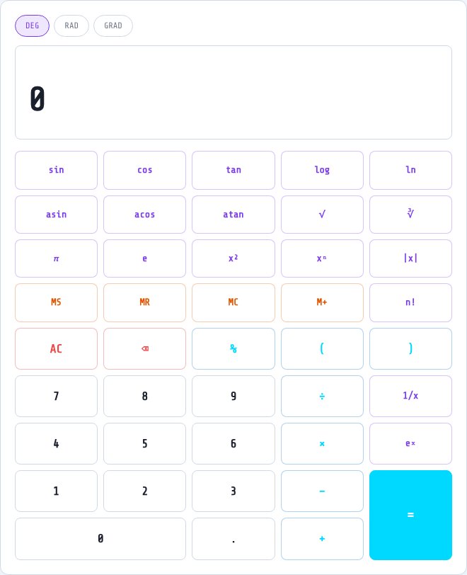 Screenshot of the free Free Scientific Calculator tool on AZRS QuickFix
