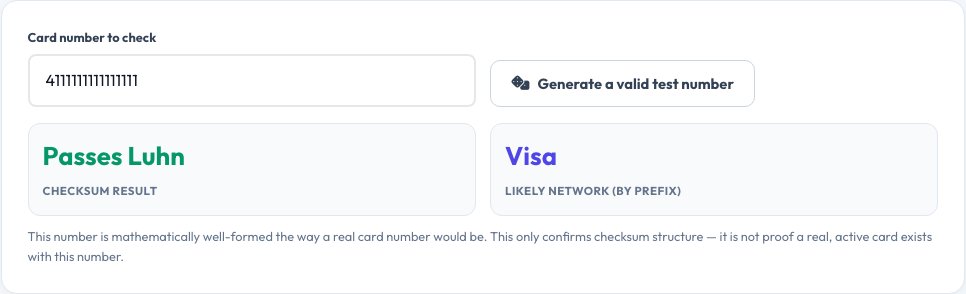 Step 1 — starting Credit Card Number Validator (Luhn Test) on AZRS QuickFix