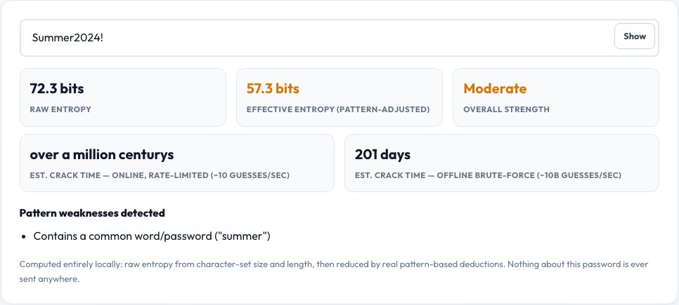 Step 1 — starting Password Strength & Crack-Time Checker on AZRS QuickFix