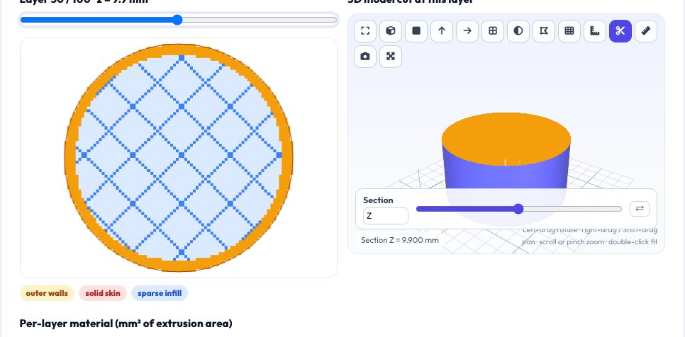 Screenshot of the free Online STL Slicer Preview — Layers, Print Time & Filament Estimate tool on AZRS QuickFix